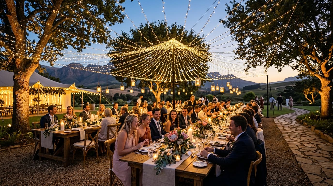 The Ultimate Guide to Outdoor Wedding Lighting in Gauteng